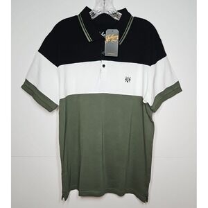 Johnny Bigg Men's‎ Colorblock Short Sleeve Polo Shirt Size Large NWT